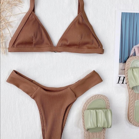 Brown 2-Piece Bikini - Picture 1 of 9